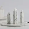 Cristal blanc-turquoise naturel point Arts Quartz tour énergie pierre obélisque baguette Charkra Reiki cristal de guérison