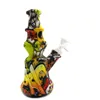 Cool Colorful Silicone Pipes Pagoda Style Bubbler Filter Portable Dry Herb Tobacco Handle Bowl Cigarette Holder Hookah Waterpipe Bong Smoking Tube