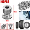 New 100Pcs Winter Wheel Lugs Car Tires Studs 8x10mm Screw Snow Spikes Wheel Tyre Snow Chains Studs For Shoes ATV Car Motorcycle Tire