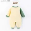 Комбинезоны для новорожденных, зимняя одежда для маленьких мальчиков, хлопковая осенне-зимняя теплая одежда для маленьких девочек, цельный детский комбинезон с животными L231101