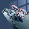 Protecteur d'objectif de caméra de téléphone lumineux pour iPhone 15 14 13 12 11 mini pro max Protecteur d'objectif en verre trempé scintillant avec boîte de vente au détail