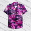 Camicie casual da uomo T-shirt a maniche lunghe da uomo Camicia con stampa Sunset Beach Top con polsini corti Porta bottoni 100 poliestere da uomo