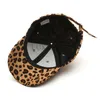 Bollmössa vinterhatt leopard mönster corduroy baseball hip hop accessoarer bomull 231101