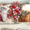 Dekorativa blommor kransar dekorativa blommor julkrans godis rotting konstgjord fönster dörr hängande kransar rotting hem dekora dhhsw