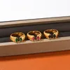 Обручальные кольца Цветные genstone поворотные открытые кольца для женщин красный зеленый черный двойной камень штабелируемые ювелирные изделия элегантные из нержавеющей стали 231101