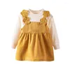 Girl Dresses 2023 Baby Autumn Long Sleeve Toddler Children Clothes Fashion Flower Dress Kid's Costume For 0-2year Girls