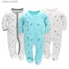 Jumpsuits 3pcs Baby Rompers Cotton Infant Pajamas Full Sleeve Toddler Breathable Jumpsuit Newborn Boys Girls Kids Clothes for Four SeasonL231101