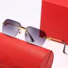C Sunglasses Designer Mens Frameless Square Gold Metal Frames Buckle Coated Mirror Eye Protection Womens Sun Glasses Shades Unisex275x