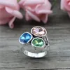 Wedding Rings ANSLOW Design Fashion Jewelry Vintage Color Antique Silver Plated Round Square Women Finger Ring French Spain Gift LOW0074AR 231101