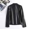 Women's Leather 2023 Spring Autumn Genuine Jacket Soft Sheepskin Coat Female Stand Collar Motocycle Short Slim Pure