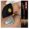 Keychains 1PC Small Kitchen Knife Mini Keychain Stainless Steel Pocket Portable Outdoor Tool With Leather Case Hanging Cutting