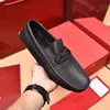 New Business Dress Leather Shoes British Low cut High end Casual Leather Shoes with Metal Buckle and Leather Pedal Feragamo size 38-46 NKC9 E6DW