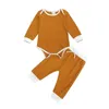 Clothing Sets 018M Babies Boys Clothes Set Infant Girls TShirts Tops Long Pants 2Pcs Spring Autumn Suits 230331