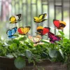蝶の庭園ヤードプランターガーデンデコレーションカラフルな気まぐれな蝶のステーク装飾屋外の装飾植木鉢装飾ZZ
