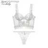 Ensemble Sexy Varsbaby maille soutien-gorge Transparent ensemble femmes 3/4 tasse sous-vêtements mode Lingerie Sexy 2 pièces soutien-gorge + string SetsL231101