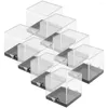 ジュエリーポーチ8 PCSディスプレイケースホームケースボックススクエアクリアストレージコンテナ試料プラスチック透明な多機能
