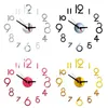 Wall Clocks Battery Operated Large Bedroom DIY Convenient Gifts Clock For Home Full Digital Acrylic Mirror Decorative Simple Silent