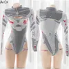 Ani Game Technological Hina RX-0 Robot Warrior Bodysuit Jumpsuit Swimsuit Cosplay Costumes