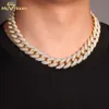 18 mm Luxus-Diamant-Halskette mit kubanischen Gliedern, hochwertige kubanische Kette mit Bling Lad-Diamanten und CZ-Blase in Miami