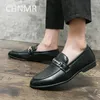 Abendschuhe CHNMR-S Schuhe für Herren England Dicke Sohle Block-Abendschuhe Slip-on Bequeme Mode Leder Trendprodukte Große Größe 231101