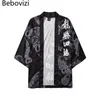 Vêtements ethniques Bebovizi Dragon Imprimer Yukata Hommes Femmes Mode Cardigan Blouse Lâche Haori Obi Vêtements Asiatiques Harajuku Japonais Cosplay Kimono 230331