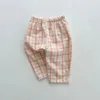 Pantalon été bébé casual pantalon à carreaux coton enfant en bas âge sport pantalon infantile pantalon pour garçon fille enfants bébé vêtements 231031