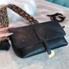 Designer- Borsa a tracolla da donna di lusso in pelle di design con tracolla nera con stampa leopardata218s