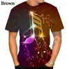 Men's T Shirts Art Fashion Music Notes 3d Printing Unisex Casual Short-sleeved Top T-shirt