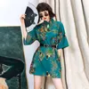 Vestidos casuais tradicionais chineses hanfu qi pao mulheres retrô cheongsam menina japonesa harajuku estilo vintage carp crane imprimido festas qipao vestido 230331