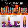 Original Vapme Fire 9000 Puffs engångsvape 15 ml POD 12 Flavors Mesh Coil E Cigaretter Randm Tornado Wape Bar