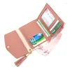 Portafogli Moda Donna Portafoglio Pu Leather Heart Type Short Ladies Multi-card Slot Portamonete Student Cute Triple Fold