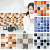 Väggklistermärken 6 st 20 20 cm mosaik klistermärke simulering plattor för kök badrum vattentätt självhäftande heminredning kreativ