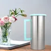 Vinglas med rostfritt stål juice kanna vatten pitcher skala kall brygg kaffedryck kylskåp kylskåp