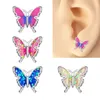 Stud Earrings 1pc 16G Butterfly Stainless Steel Piercing Earring Ear Cartilage Daith Conch Jewelry For Women Men