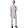 Vêtements ethniques Hommes musulmans Mode Jubba Thobe Abaya Musulmane Homme Kaftan Robe plus ample Ensemble Dubaï Arabie Saoudite Pakistan Robe islamique