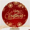 Party Decoration Party Decoration Customized 2023 Christmas Round Backdrop Santa Claus For Pography Decorations Merry Background Drop Dhz69