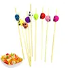 Forks Cocktail Picks Stick Fruit Decorative Portable Toothpicks Party Supplies For Cake