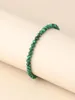 Strand Rttooas Pietre naturali Bracciale in pietra di malachite verde 4MM Braccialetti di perline rotonde fatti a mano Energia Yoga Uomo Donna Gioielli