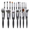 Black Makeup Brushes Set Eye Face Cosmetic Foundation Powder Blush Eyeshadow 16pcs Makeup Tools