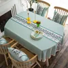 Tale da mesa de mesa Oval Oval 188cm Linen Stripe Farmhouse Tampa com renda floral jacquard estilo moderno home ellipse rústico