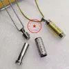 Pendentif en acier inoxydable pour fumer cool, conteneur de stockage amovible portable, bouteille de tabac à priser, pilule, épices, Miller, étui à tabac, boîte de rangement de pilules, collier porte-cigarette