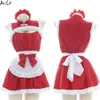 Ani 2022 New Lolita Ragazza Cameriera Unifrom Rosso Cheongsam Donne Peluche Vestito Pamas Lingerie Costume Cosplay