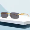 Lunettes de soleil d'extérieur mode pour hommes tête de léopard sans cadre Europe amérique petite boîte femmes tendance de la mode 81339