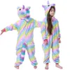 Pyjama's voor kinderen winterstich pyjama kinderen panda dinosaurus nachtkleding eenhoorn kigurumi rompertjes voor jongens meisjes deken slaper baby kostuum 231031