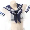 Ani Anime Student Sailor Swimstuit Kleid Bademode Unifrom Frauen Leder Schleife Nachthemd Pamas Outfits Kostüme Cosplay Cosplay