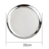 Plates Brand Durable Plate Tray Stainless Steel 14/17/20/23/26cm Accessories Breakfast Dining Dinner Dinnerware Dish