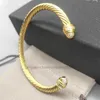 Pulseras Brazalete de lujo Joyería de diseño Mujer Pulsera con dijes Mujer Hebilla de pulsera con separación de color de cabeza redonda de 5 mm y 7 mm en plata de ley con chapado en oro rosa de 18 k