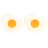 Party Decoration Simulated Omelette Fried Egg Prop Fake Food Model Funny Playthings Display Kitchen Preteny Simulation Real Looking Decor