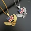 Pendant Necklaces Fashion Personality American Flag Animal Eagle Rock Hip Hop Necklace Jewelry Accessories For Men And Women