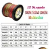 خط جديلة خط الجديلة 12 خيوط مضفر الصيد pe mtifilament mticolor سوبر قوي اليابان الأسماك سلك الملح 300M500M 221122 إسقاط د dhaxw